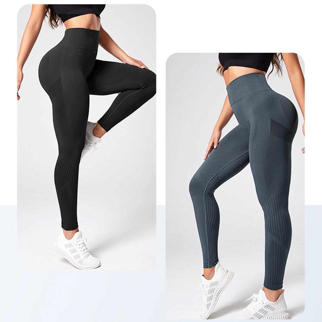 Брюки для йоги, леггинсы для спортзала с высокой талией, спортивные женские бесшовные леггинсы для фитнеса, женские леггинсы с контролем живота, тренировочные колготки для бега