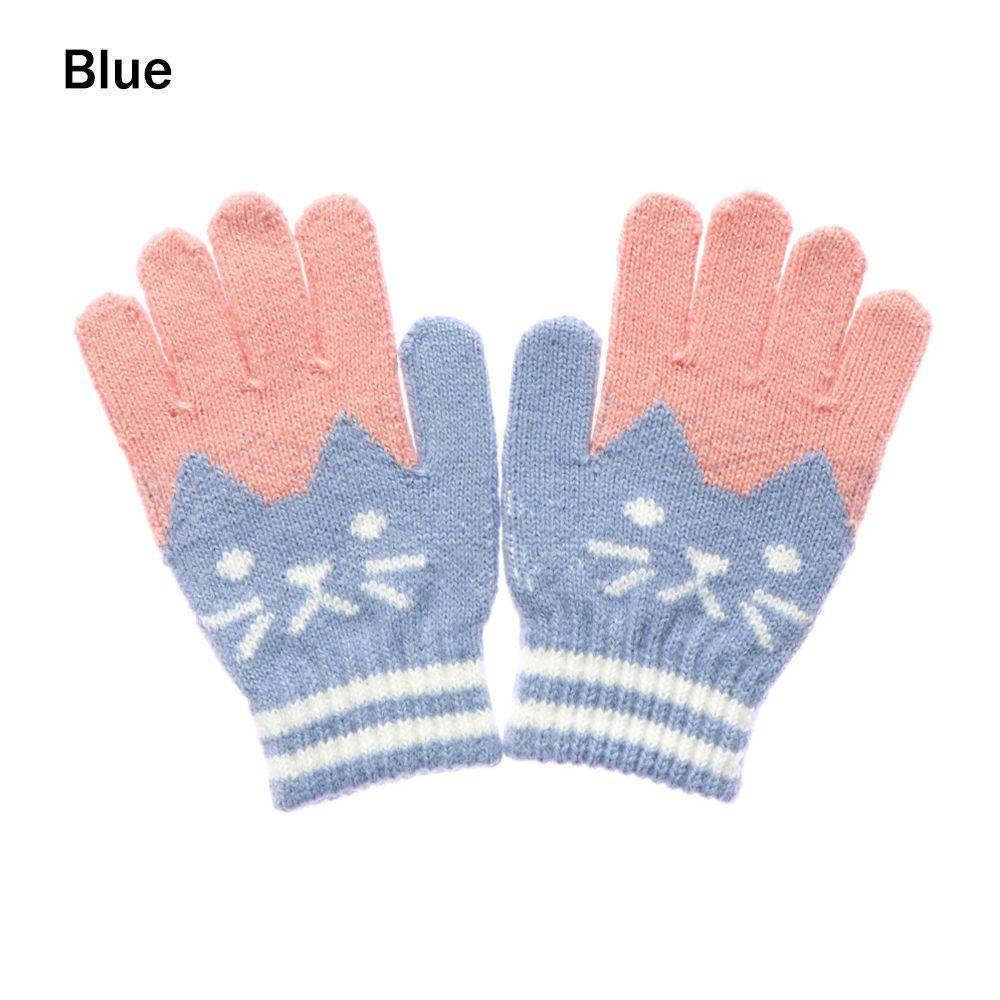 4-10Y Winter Warm Thick Cute Baby Gloves Magic Mittens Imitation Cashmere Kids Baby Gloves