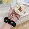Simplicity Fabric Pearl Hair Rope for Woman Elegant No Damage To Hair Hair Ties Fashion Girl High Ponytail Scrunchies