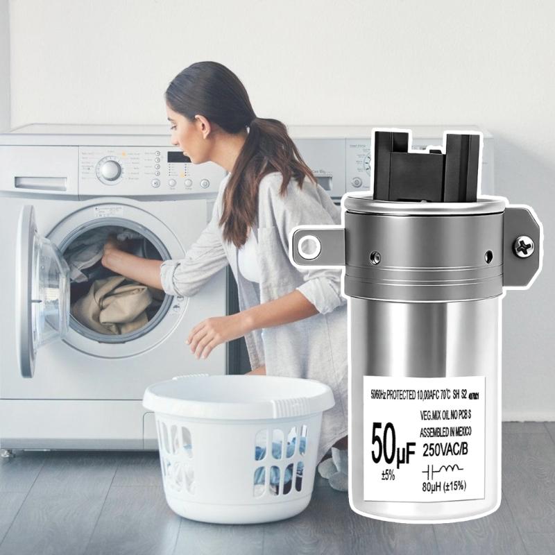 W11395618 Конденсатор для стирально-сушильной машины 50 мкФ 250 В для W10866250 W11315694 W11162560 W10625046 4931353 PS12731163 W10843769