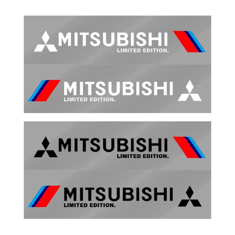 2 шт. Светоотражающая наклейка на боковую дверь автомобиля, графика кузова, виниловая декаль для Mitsubishi ASX Lancer L200 Pajero Sport Attrage Mirage Eclipse