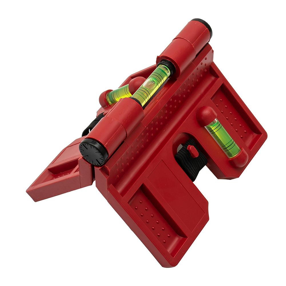 Угловой уровень 90 градусов Уровень для столба забора Труба Магнитный регулируемый уровень для столба С эластичной лентой Горизонтальный Вертикальный 3 ампулы