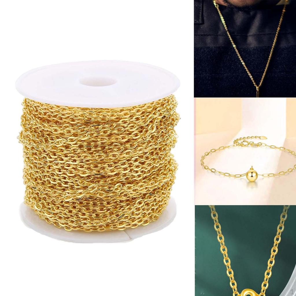 Удлинительные цепи на 10 ярдов, кабельные цепи, цепь соединителей для изготовления браслетов для тела,