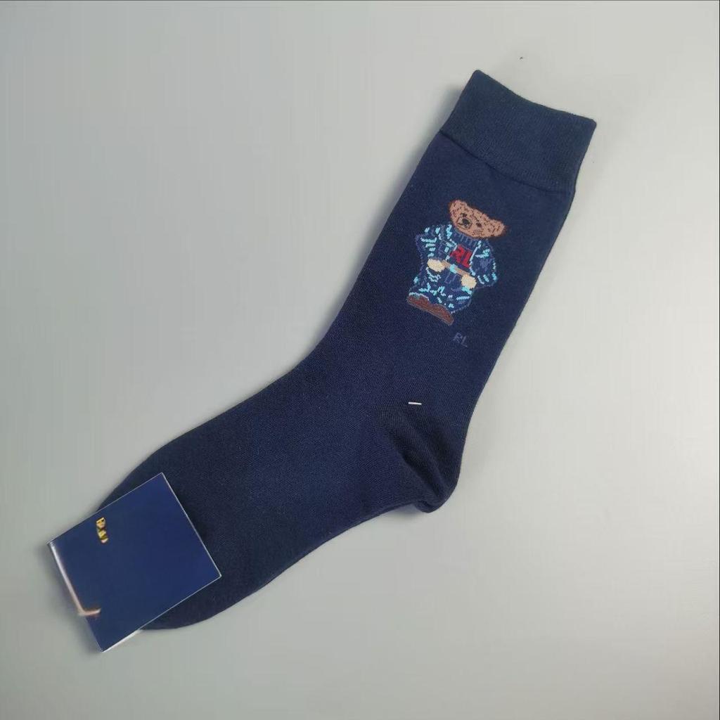 Осенне-зимние женские модные повседневные носки до середины икры с узором медведя