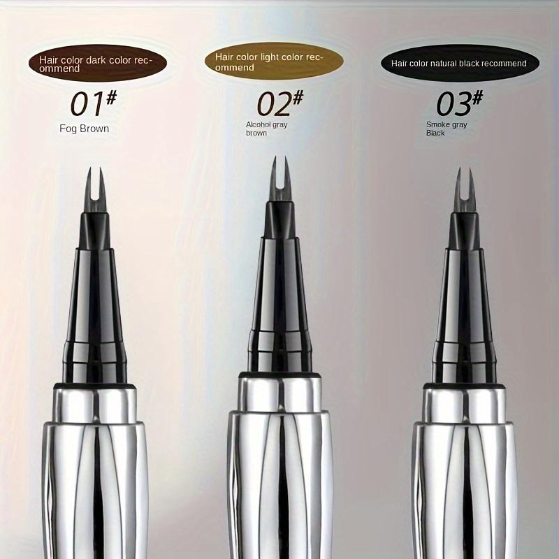 Ультратонкий карандаш для бровей — водостойкий, не размазывается, долговечный натуральный оттенок, двойной кончик для легкого нанесения, точный карандаш для бровей для начинающих