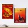 NACNIC Poster Vintage. Les Affiches Publicitaires Dans Le Monde. Deux Feuilles Vintage Air France. Format A3 Sans Cadre