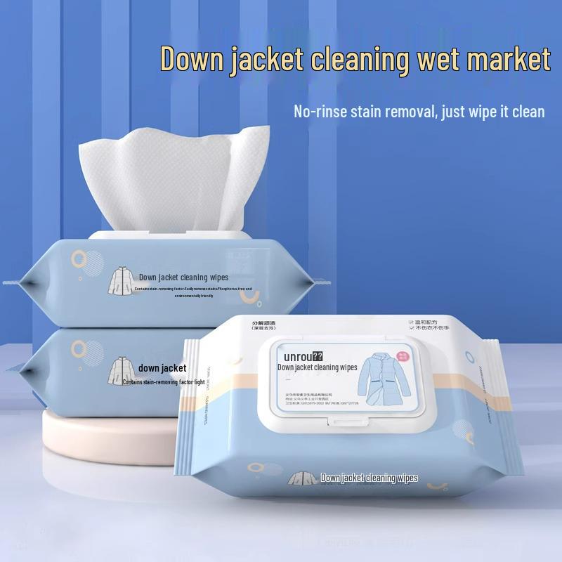 Портативные салфетки для удаления пятен без стирки для чистки пуховиков - Мощные, специализированные, сухие и влажные салфетки
