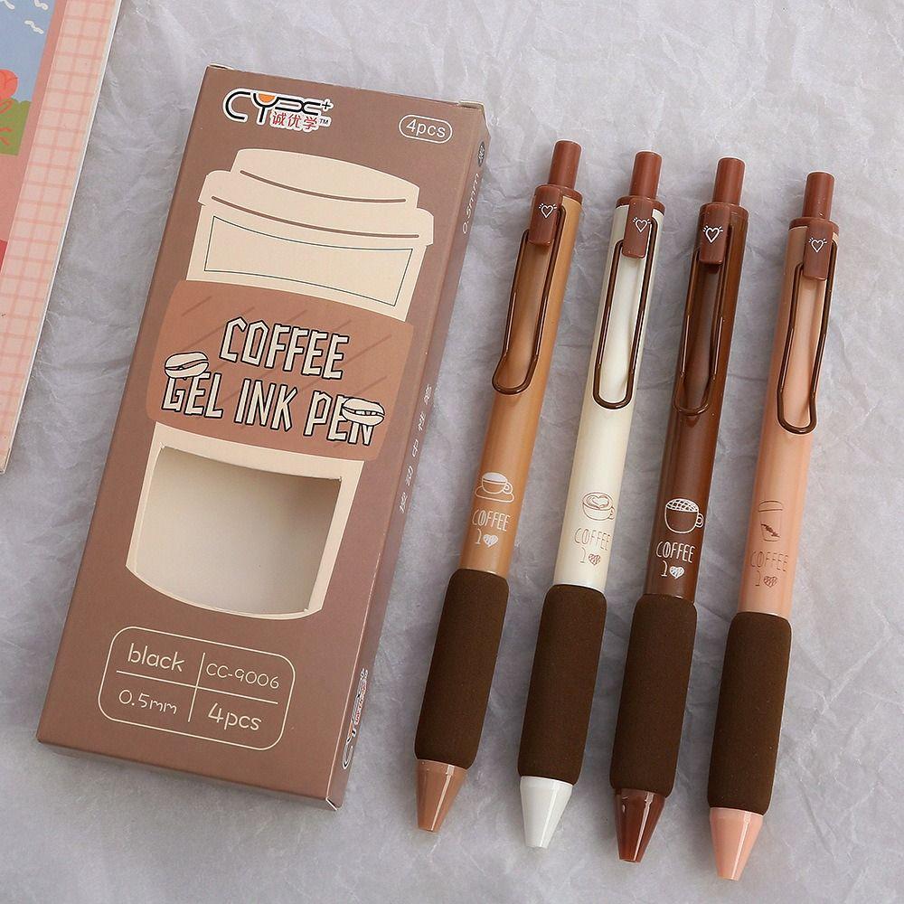 4 шт. Милые 0,5 мм Для письма Креативные канцелярские товары Мягкое прикосновение хлеба Нейтральная ручка Гелевая ручка Шариковая ручка