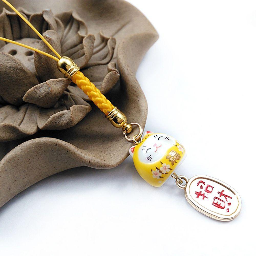 Good Luck Phone Pendant Phone Hang Rope Mobile Phone Straps Lucky Cat Lanyard Phone Lanyards