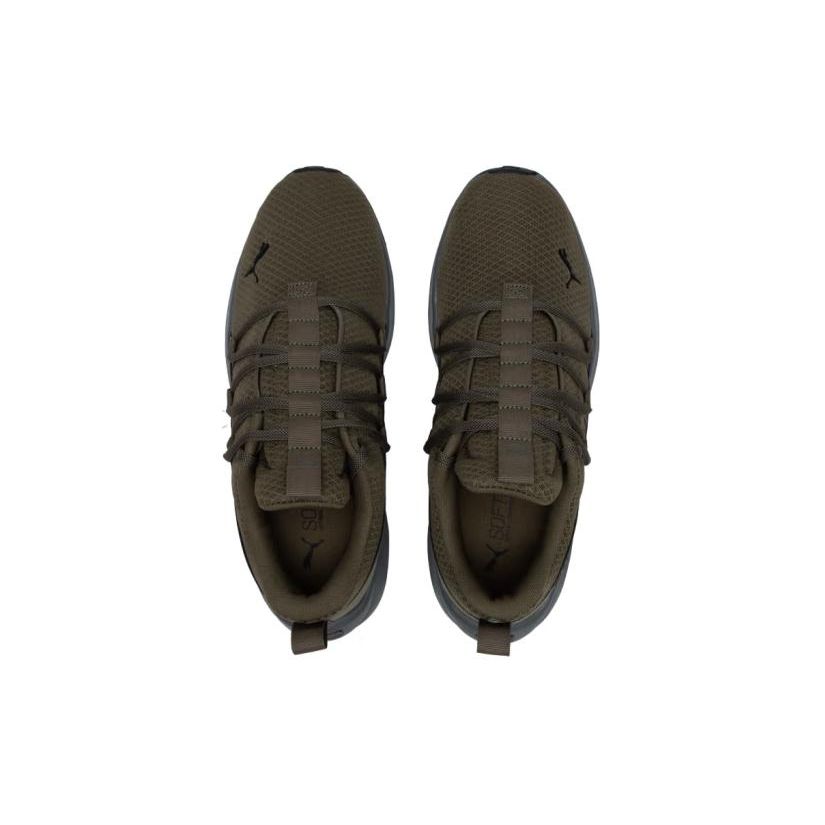 Puma Softride Comfortable Outdoor Sports Mesh Cushioning Non-Slip Wear-Resistant Low-Top Running Shoes Men Sneaker Green Black 377671-13