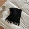 2024 New Mixed Cashmere Thick Cashmere High-end Solid Color Scarf for Women In Winter