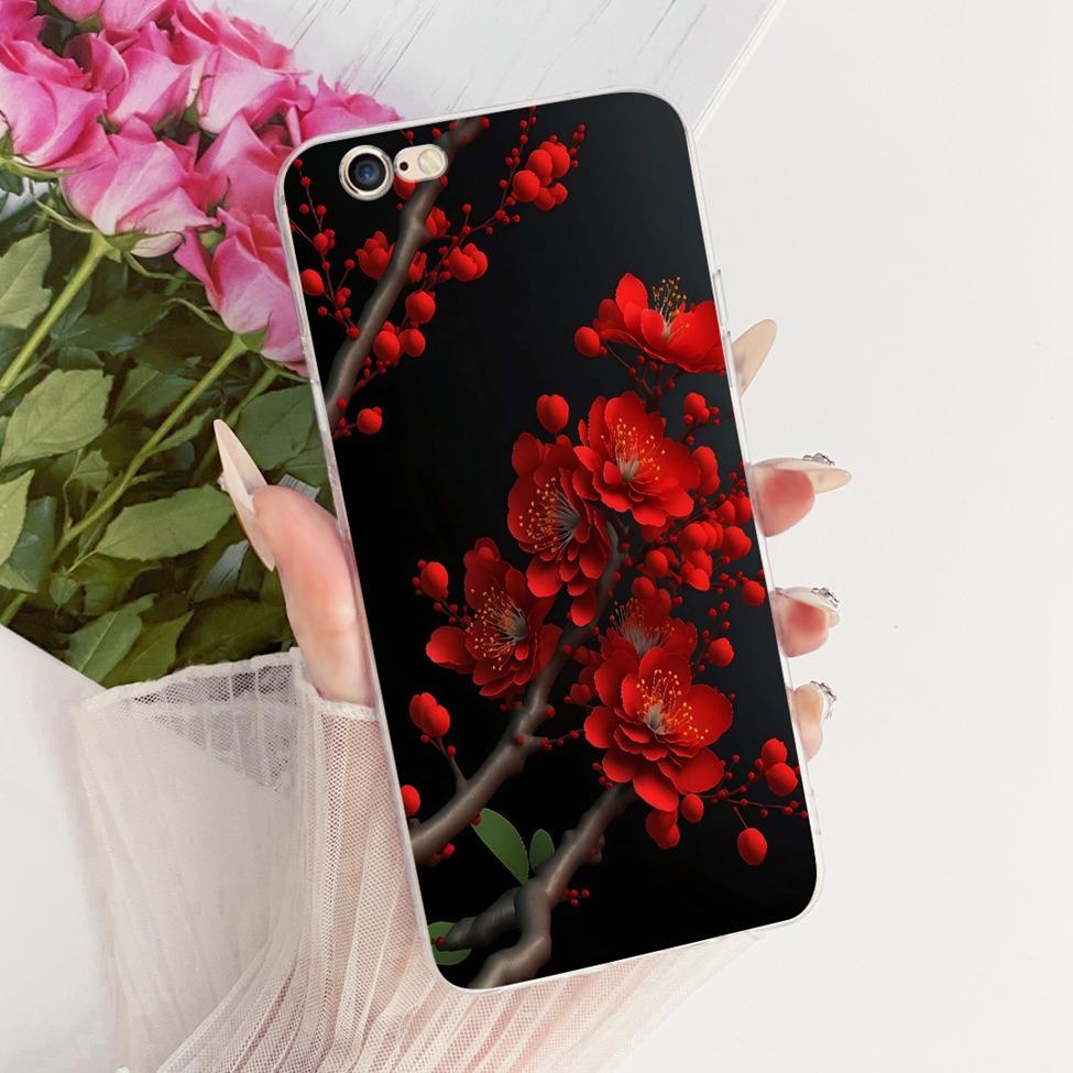Transparent Casing For iPhone 6s Phone Case For iPhone 6 Cover Luxury Fashion Butterfly Funny Cute Painted