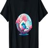 Nature-Inspired Blue Bird On Cherry Blossom Globe T-Shirt