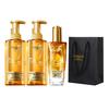 Loreal Paris Dajin Ping LOreal Qi Huan Комбинация для очищения и ухода с эфирным маслом - Шампунь 440 мл + 2 Маленькие золотые флакона с эфирным маслом для ухода за волосами