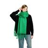 Versatile Mohair Solid Color Scarf Women's Winter Thickening Simple Warmth Enlarged Shawl Scarf
