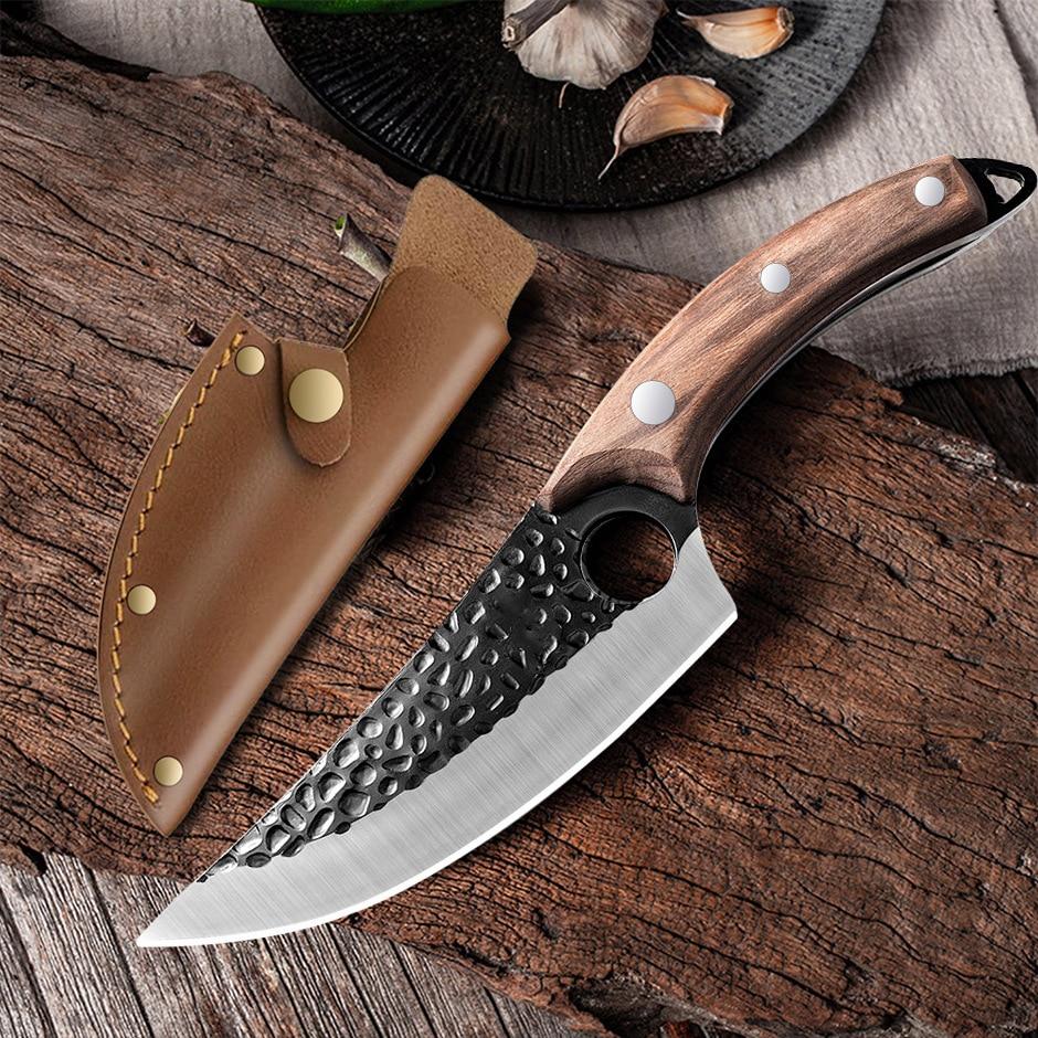 Kitchen Knife Handmade Forged Meat Cleaver Cutter Stainless Steel Boning Knife Professional Chef's Knife Sharp Cooking Knives