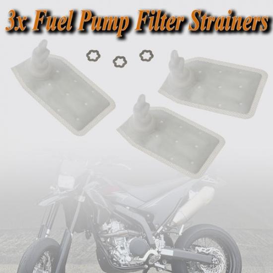 3 Pcs Fuel Pump Filter Screens for 12-18 WR450F 08-12 WR250X WR250R Yamaha