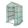 Walk-in Green House, 4.6 x 2.4 x 6.7 ft Greenhouse with Shelves, Set Up in Minutes, High Strength PE Cover with Doors & Windows and Steel Frame,