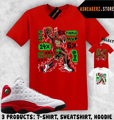 Футболка в тон AJ 13 Chicago 2026, чтобы сочетаться со кроссовками MJ Flair 23, футболка