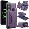MAGKING K3 Series For Samsung Galaxy S25 Edge Case Compatible with MagSafe Wallet PC+TPU+PU Phone Cover