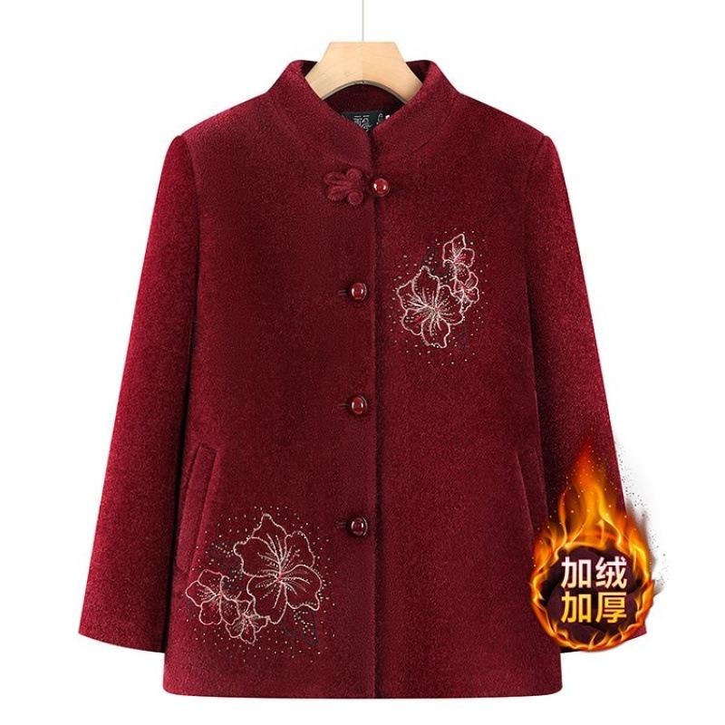 Бабушкино зимнее пальто женское среднего и пожилого возраста зимнее флисовое утепленное пальто пожилая женщина одежда из золотой норки наряд для мамы