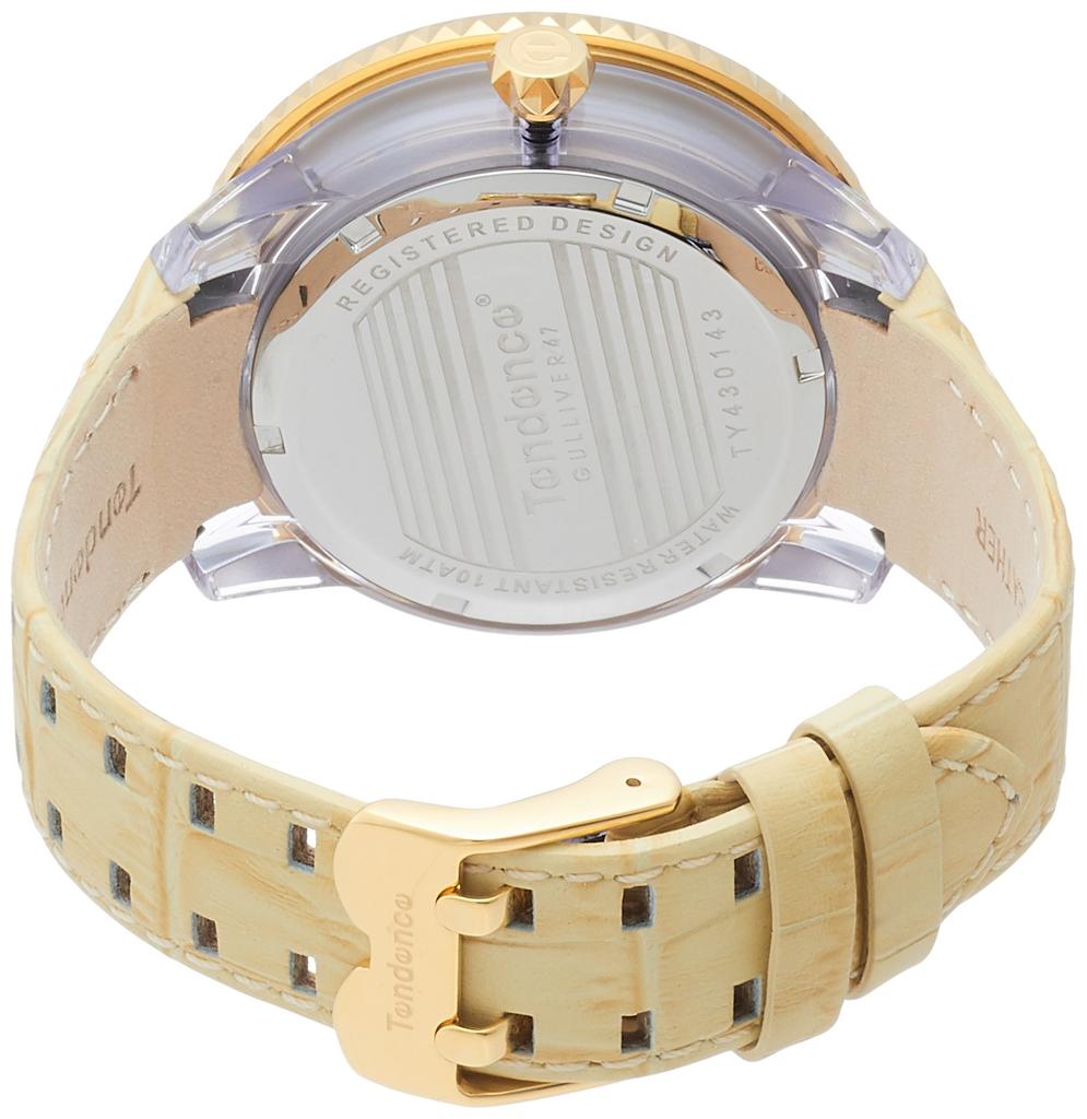 Часы Glam White Dial Polycarbonate Mineral Glass Quartz Watch TY430143 Beige [Tendence] 48.5MM Womens [Товар]