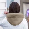 Женская однотонная эластичная вязаная теплая зимняя шапка с шарфом для активного отдыха и путешествий.
