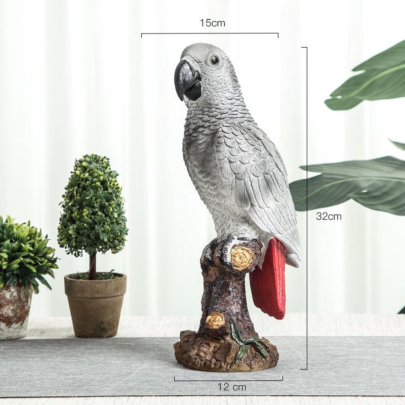 Nordic Parrot Ornaments: Decorative Bird Models for Living Room, Wine Cabinet, or Garden