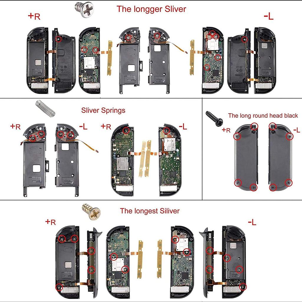 eXtremeRate Handheld Controller Housing for Switch and Switch with Full Button Set and Console Case Not (D-Pad Version) Joy-Con OLED, (Controller