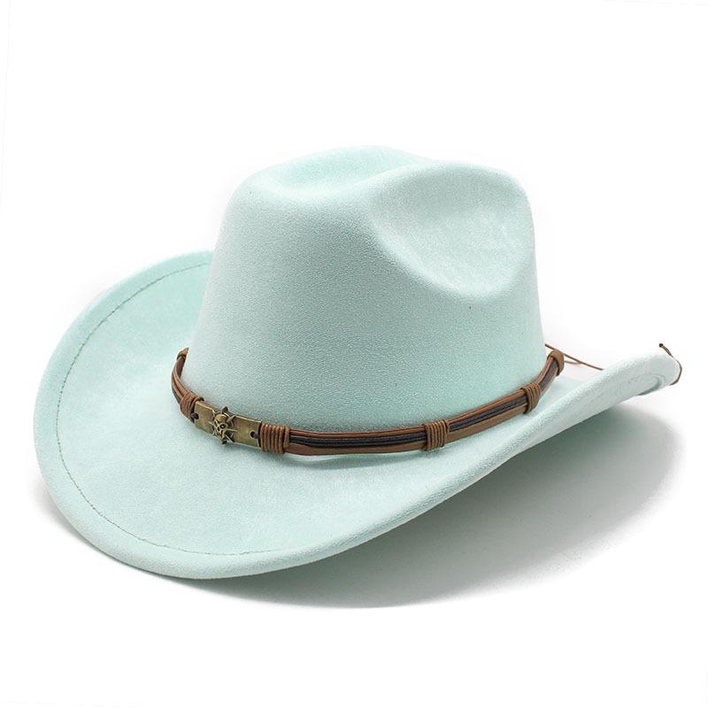 Западная ковбойская шляпа шерстяной цилиндр панк шляпа для верховой езды цилиндр со скрытой волной