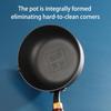 Маленький чугунный котелок, без покрытия и утолщенный 5,51-дюймовый маленький котелок, глубокий, подходит для индукционных и газовых плит