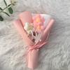 Mini Flower Bouquet Graduation Artificial Flower Bouquet Crochet Woven Knitting Flower New Year Gifts Home Decor Guest Gift