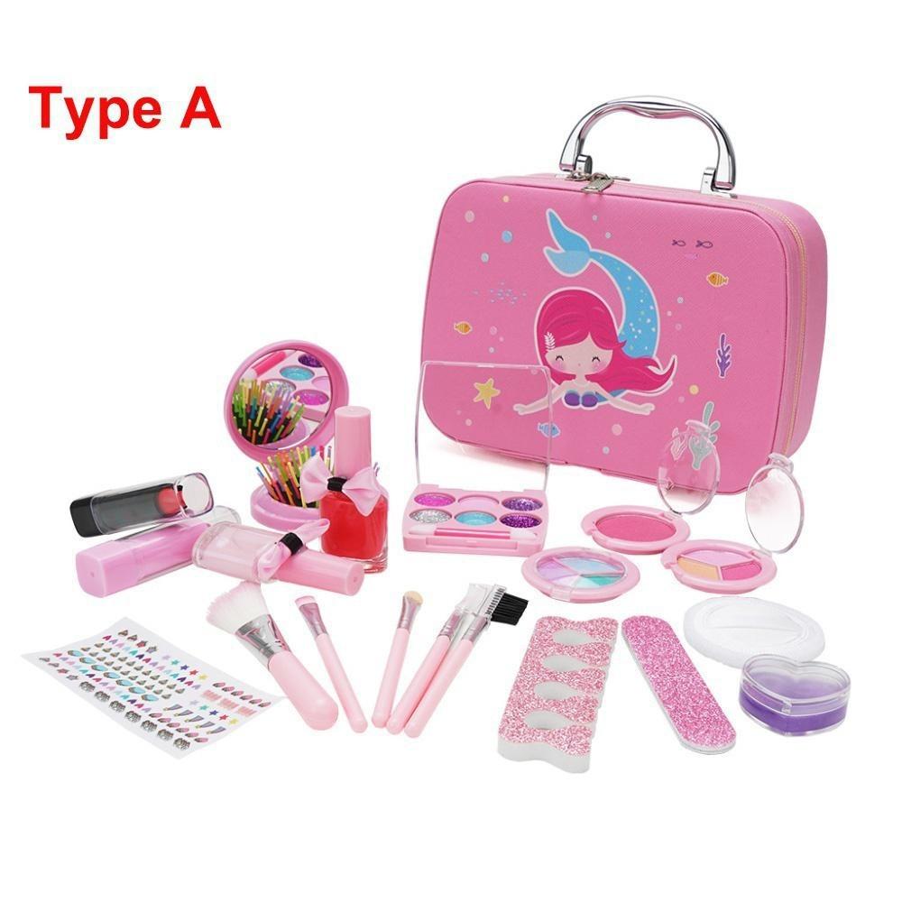 1 набор детской косметики, безопасный для кожи, моющийся, косметика для девочек, игрушки