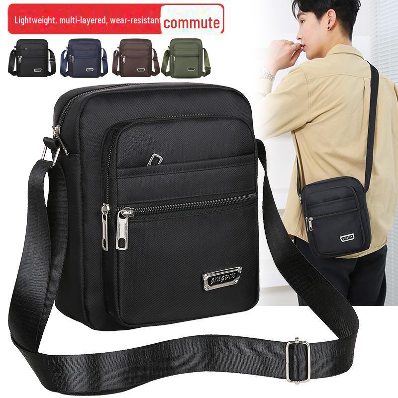 Корейская водонепроницаемая многослойная сумка через плечо большой емкости для мужчин и женщин