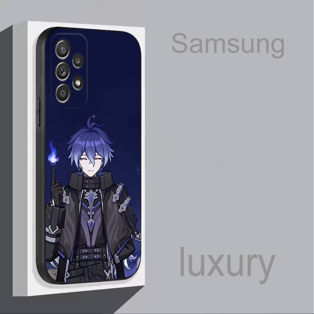 G-Genshin Impact F-Flins Для Samsung S 25,24,23,22,30,21,10,9,Ultra,Plus,Lite,FE,4,5G Чехол для телефона Черный Мягкий чехол