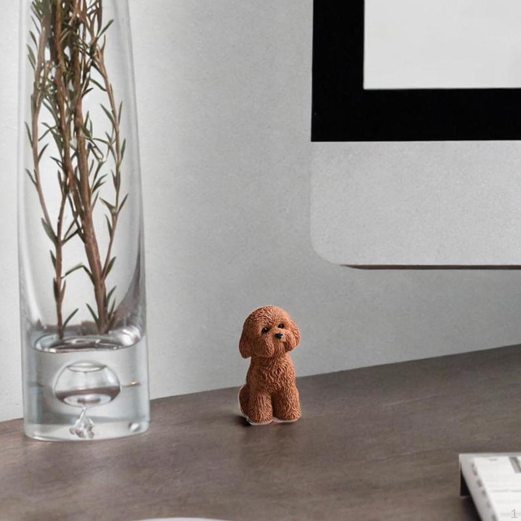 Миниатюрная фигурка собаки, украшение для приборной панели автомобиля, художественные поделки, творческое украшение из смолы для рабочего стола