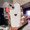 Чехол с рамкой с покрытием Love Heart для iPhone 13 12Mini 11 Pro Max SE2 SE3, милый мягкий силиконовый защитный чехол на 7 8 Plus XS XR, задняя крышка