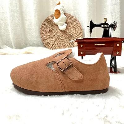 Зимние ботинки Boken в стиле ретро, теплая и толстая воловья кожа, натуральная шерсть, зимняя женская обувь на плоской подошве