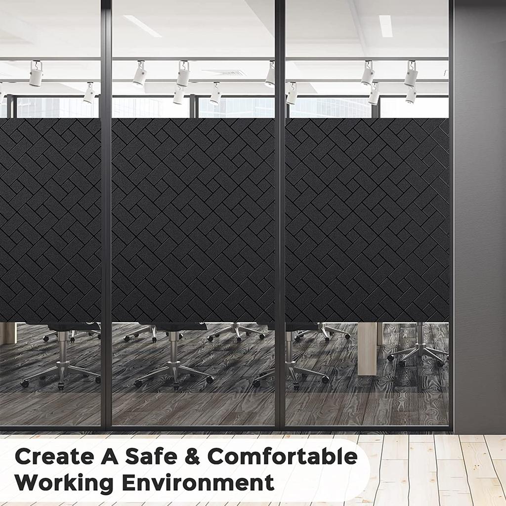 Статическая пленка для окон, полностью затемняющая, 100% блокирует свет, без клея, черная тонировка для окон для затемнения домашней комнаты