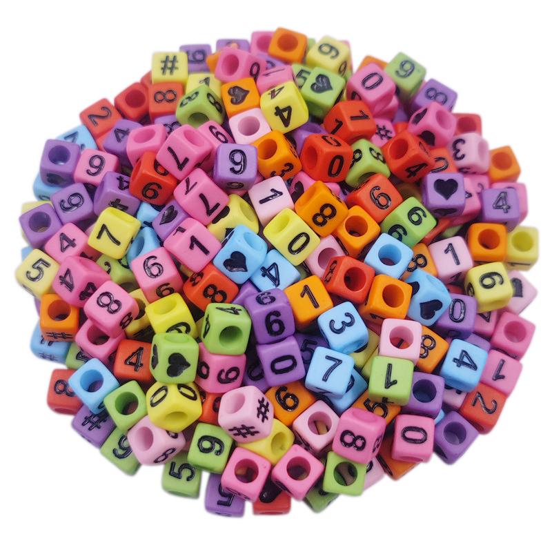 Творческий браслет ожерелья своими руками для 6/15*7 мм кулона 20/50 шт конфетного цвета акриловые свободные бусины буквы цифры оптовая продажа изготовление ювелирных изделий