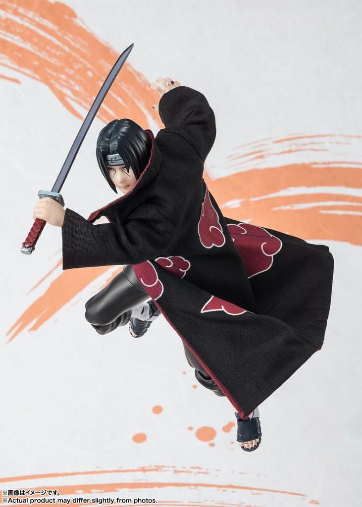 TAMASHII NATIONS NARUTO Itachi Uchiha Приблизительно 155 мм окрашенная подвижная фигурка SHFiguarts -NARUTOP99 Edition- ПВХ, АБС, ткань