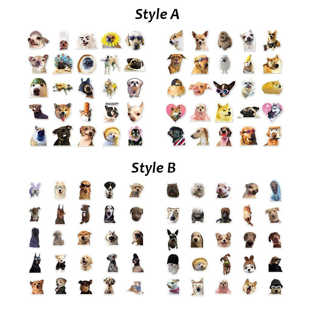 50PCS Husky Puppy Stickers Corgi Shiba Inu Stickers Toy Meme Dog Stickers  Hand Ledger
