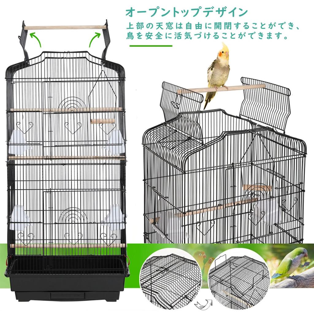 Yaheetech Клетка для птиц для нескольких роскошных скворечников с полным питомцем и подходит для мексиканских и осенних 46 см шириной x длиной x высотой большая, высокопрочная