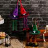 Halloween Witch Hat Window Display Decoration Ghost Festival Bar Party Striped Long Leg Atmosphere Decoration Ornament