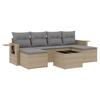 VidaXL Salon de Jardin avec Coussins 7 pcs, Canapés de Terrasse, Ensemble de Meubles de Patio, Mobilier d'Extérieur, Beige 3252866