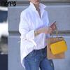 Women's Fashion Casual Summer Solid Color Print Long Sleeve POLO Neck Blouses & Shirts