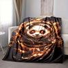 1PC Panda Fire Artwork Blanket, Throw For Sofa, Bed, Travel, Printing Blanket With Soft And Warm Fabric yy250918132