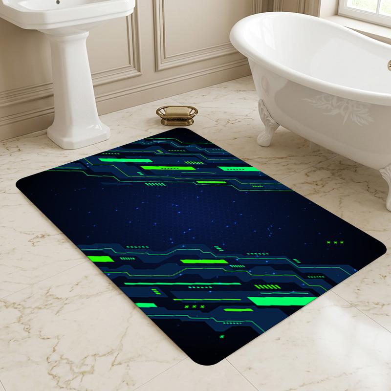 Cyber Tech Living Room Nonslip Area Rug Soft Carpet For Bedroom Game Playroom Sofa Office Home Decor Doormat Christmas Gift C9291660