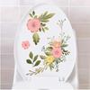1 Pcs Flower Mural Toilet Stickers Bathroom Decoration Stickers Bathroom Decors Self-adhesive Paintings Removable PVC Sticker