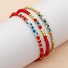 2025 Year of the Snake Lucky Red String Handmade Beaded Bracelet Set with Evil Eye for Couples